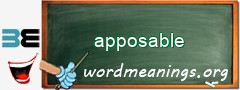 WordMeaning blackboard for apposable